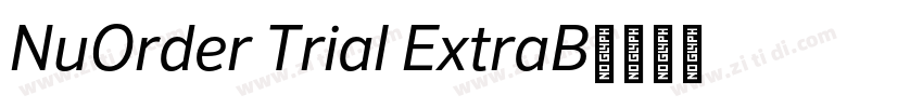 NuOrder Trial ExtraB字体转换